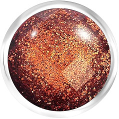 ANDANTE Sparkling Chunk Click Button Popper (Brown) for Chunk Bracelets, Chunk Rings and Other Chunk Accessories