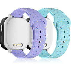 Hexasider Pack of 2 Children's Wristbands Compatible with Xplora X6 Play/Xplora X6 Pro/Anio 5, 20 mm Silicone Kids Smartwatch Replacement Strap Bracelets Accessories for Girls Boys