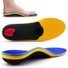VALSOLE Orthopaedic Insoles, Plantar Fasciitis High Arch Support Shoe Insoles, for Heel Spurs, Flat Foot, Foot Pain, Comfort Men & Women Insoles