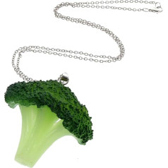 OATIPHO Broccoli Necklace Country Accessories For Women Broccoli Charm Broccoli Dishes Silver Necklace With Pendant Necklaces Charm Necklace For Women Jewellery Alloy, Alloy, silicone, No Gemstone
