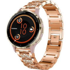 Blueshaweu Bracelet Compatible with Garmin Venu 3S, Women's Metal Band Premium Stainless Steel Bracelet Strap for Garmin Venu 3S/Venu 2S/Forerunner 265S/Forerunner 255S/Vivomove 3S Smartwatch