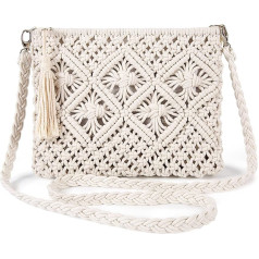 Ayakizi Women's Small Straw Beach Bag Summer Vintage Handmade Shoulder Bag, Bohemian Shoulder Bags Bag for Women Travel Holiday