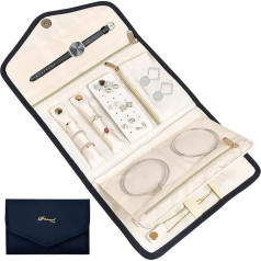 Jewellery Rolls, Jewellery Organiser Bag, Jewellery Rolls, Portable Travel, Mini Portable Size and Lightweight Jewellery Storage Bag for Rings, Necklaces, Earrings, Bracelets, Watches, Brooches