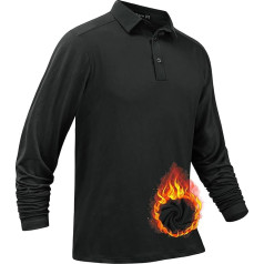 TAPULCO Mens Golf Polo Shirt Quick Dry Long Sleeve Casual Breathable Athletic Stretch Sports Collar