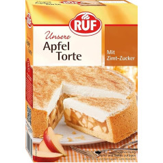 RUF Apple Cake Baking Mix for Apple Cake with Cream Cream and Cinnamon Sugar, Apple Cinnamon Tart Vegan