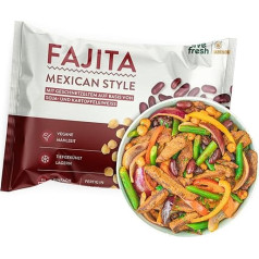LiveFresh Fajita Mexican | 7 x 400 g Vegan Diet Ready Meals | Low Carb Food with 32 g Protein and Only 480 kcal per Serving | Quick Preparation | Gentle Shock Frosted