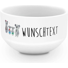Mr. & Mrs. Panda Personalised Cereal Bowl Koala Family Two - Personalised Gifts, Soup Bowl, Best Family, Brother, Dessert Bowl