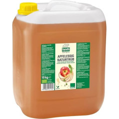Byodo Organic Apple Cider Vinegar Naturally Cloudy, 10 kg Canister - Organic Vinegar, Large Container, Vegan, Gluten Free, Ideal for Dressings & Marinades