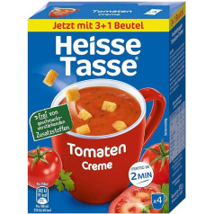 Hot Cup Tomato Cream with Crispy Croûtons 9 Pack (9 x 600 ml) - Ready in Just 2 Minutes - The Perfect Soup Snack