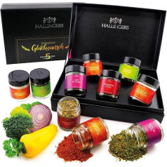 Hallingers Congratulations - Spice Gift Set Handmade, 5 Spices from Around the World (Set) - Mother's Day Gift & Gift Ideas for Father's Day | Birthday Congratulations New Home Anniversary Happiness