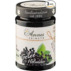 Annes Feinste Elderberry Extra Jelly Pack of 3 x 225 g