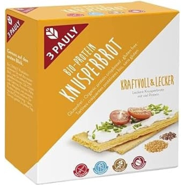 3 Pauly Crispbread Protein Organic 100 g x 7-7 Pack VPE