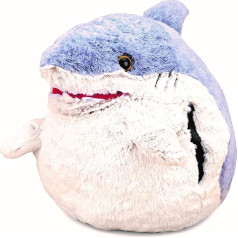 Cuddly Plush Children's Hand Warmer - Cuddly Toy, Stuffed Toy, Pillow as Fluffy Heat Cushion, Plush Toy for Bed, Car and Home (Shark)