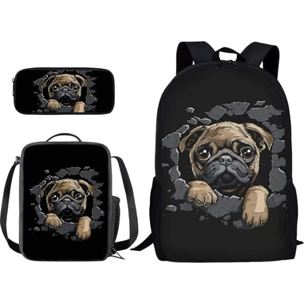 Rucksack-Set, 3-Teilig, Kinder-Schultasche Und Lunchtasche, Federmäppchen Für Jungen Und Mädchen, Leichtes Büchertaschen-Set Für Schüler, Schulanfang (Stil 5, Einheitsgröße)