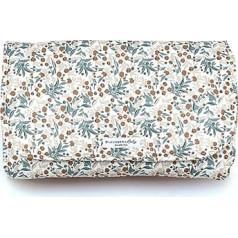 Baby Changing Bag Washable Nappy Bag with Changing Mat for on the Go Materials Oek-Tex Standard Certified Made in Germany Flower Meadow Blue
