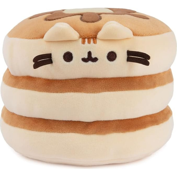 Gund Pusheen The Cat Pancake Squisheen Plush Toy, Squishy Toy Stuffed Toy from 8 Years, Brown, 15.2 cm