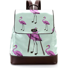 Flamingo Personalisierte Schultaschen Büchertaschen für Teenager, Mehrfarbig, 27x12.3x32cm, Rucksack Rucksäcke