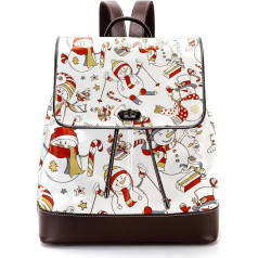 Personalisierte Schultaschen mit Weihnachtsschneemann, Büchertaschen für Teenager, Mehrfarbig, 27x12.3x32cm, Rucksack Rucksäcke