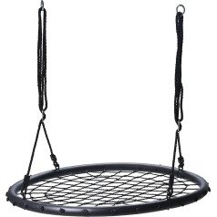 WELL HOME MOBILIARIO & DECORACIÓN WH14736 Black Net Swing with a Diameter of 100 cm 100 x 100 x 10 cm