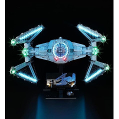 Kyglaring LED Lighting Set for Lego Tie Interceptor Set, Star Wars TIE Interceptor Lego Lighting Set Compatible with 75382 Building Model Set, NO Lego Brick Set (Classic Version)
