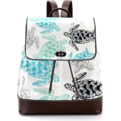 Sea Turtles Personalisierte Schultaschen Büchertaschen für Teenager, Mehrfarbig, 27x12.3x32cm, Rucksack Rucksäcke