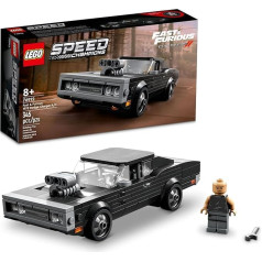 LEGO Speed Champions Fast & Furious 1970 Dodge Charger R/T 76912 Toy Muscle Car Model Set for Kids, Collectable Set with Dominic Toretto Minifigure