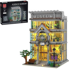 barweer Science Museum Architecture City Building Blocks, MOC Modular Buildings Model Kit Set, Gift Box for Adults, Clamping Blocks House (3794 Pieces) Mork 10206