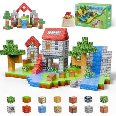 Magnetic Blocks, 110 Pieces Toys for Boys and Girls Aged 6 7 8 9 10 Years STEM Montessori Stackable Building Toys for Toddlers Fidget Cube Sensory