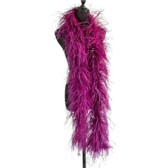 2 Meters 1 ply 2 ply 4 ply 6 ply 10 Count Black Ostrich Feather Boa for Party Dress Decoration Fluffy Ostrich Feather Boas Brother (Color : Light Grey, Size : 4-ply) - 6 ply - Purple