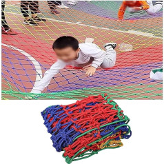 Kletternde Gurtbänder Outdoor-Netze, Kletternetze for körperliches Training, Bunte Netze for dekorative Zäune Gewebtes Trenngitter Sisalseil Zaungeflecht(3 * 3m)