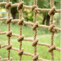 Kletternde Gurtbänder Outdoor-Kletternetz, Spielplatz-Frachtnetz, Hanfseil-Schaukelseilnetz, Outdoor-Spielnetz for Kletterleiter Gewebtes Trenngitter Sisalseil Zaungeflecht(4*7m(12.12*21.21ft))