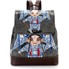 Chinesische Peking-Schauspielerin personalisierte Schultaschen Büchertaschen für Teenager, Mehrfarbig, 27x12.3x32cm, Rucksack Rucksäcke