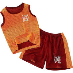 Bekleidungssets für Jungen,Sommer Casual Zweiteiler Outfit Baumwolle T-Shirt und Sporthose Set Sportkleidung Tracksuit Cartoon Print Kurzarm Sommer Kinderanzüge Sportbekleidung