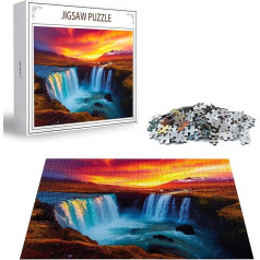Puzzle 4000 Teile Fallen Puzzle Erwachsene, DIY Puzzelmatten, Holzpuzzle für Erwachsene und Kinder ab 12 Jahren Wooden Jigsaw Landschaft Geschicklichkeitsspiel für Die Ganze Familie, Geschenke D-406