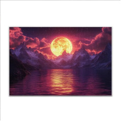 Puzzle 300 Teile Sonnenuntergang Ozean Puzzle Erwachsene Anspruchsvoll, Klassische Holzpuzzle Erwachsene, Puzzlespiele für Die Ganze Familie, Wooden Jigsaw Puzzel ab 14 Jahre für Junge Mädchen W-5