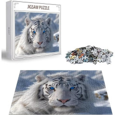 Puzzle 1000 Teile Tier Puzzle Erwachsene, DIY Groß Puzzelmatten, Holzpuzzle für Erwachsene und Kinder ab 12 Jahren Wooden Jigsaw Tiger Geschicklichkeitsspiel für Die Ganze Familie, Geschenke D-105