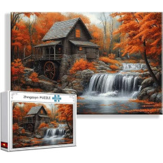 Puzzle Fallen Landschaft 3000 Teile Groß XXL 120 x 80 cm, Jigsaw art Impossible Erwachsene Anspruchsvoll, Klassische Jigsaw Erwachsene, Junge, Mädchen, Geschicklichkeitsspiel für Die Ganze Familie X-5