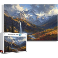 Puzzle Landschaft Fallen 3000 Teile Groß XXL 120 x 80 cm, Jigsaw art Impossible Erwachsene Anspruchsvoll, Klassische Jigsaw Erwachsene, Junge, Mädchen, Geschicklichkeitsspiel für Die Ganze Familie A-9