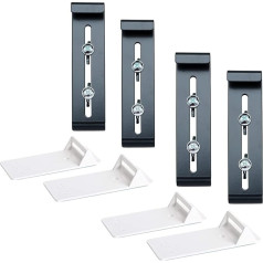 FixPot Invisible Flower Box Holder for Any Window with Window Sill Flower Box Holder Set of 4 with Adaptor Anthracite - Attachment No Drilling Required