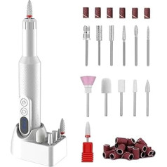 Electric Nail File, Low-Noise Rechargeable Electronic Nail File, Portable Flexible Manicure Supplies for Shaping, Trimming, Carving, Polishing, Salon Quality for Home Use