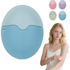 Sonnencreme Applikator, Sunscreen Applicator, Sonnencreme Roller Auffüllbar, mit Abnehmbarem Schwamm, Tragbarer Lotion Roller für Gesicht & Körper, für Reisen, Familie (Blau)
