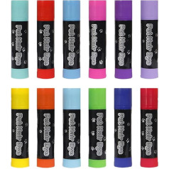 Generisch Pet Hair Dye, Washable Puppy Hair Chalk, 10.82x4.21 inches Safe & Non Toxic Formula, 12x Pens Set Creative Styling, Temporary Dog Grooming Color for Holidays, Events, Traveling