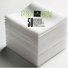 Disposable Towels (Pack of 50) for Spa and Salon Quality Soft Guest Hair Face Body Use Eco Friendly Towel Size: 80 x 40 cm 31.5