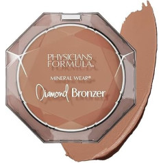 Physicians Formula Mineral Wear Diamond Bronzer, Bronzing Powder with Vitamin E, Optically Reduces Pores and Fine Lines, Blend of Powder and Serum, Bronze Gem