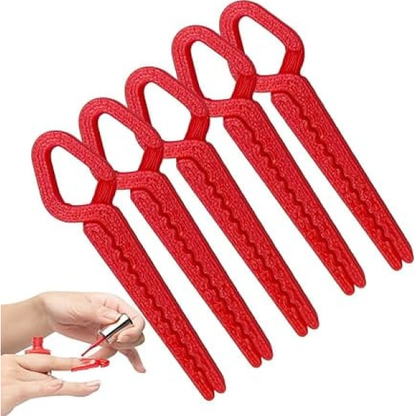Nagellack-Schutz für Finger, Set mit 5 Schutzklammern, wiederverwendbar, 3D-Druck, um ein Verschütten zu Hause zu verhindern, Maniküre, Partys und Gebrauch