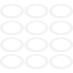 Goof Rings Inner Diameter 2.99 inches, Outer Diameter 4.72 inches, Pack of 12 Metal Goof Rings Cover for Recessed Spotlights, Ceiling and Wall Lamps, Downlight, LED, Matte White