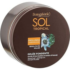 Bottega Verde - SOL Tropical Fondant Gel 200ml with Brazilian Walnut Oil and Passion Fruit Extract, Golden and Even Browning, No Sun Filter, Extends Tanning