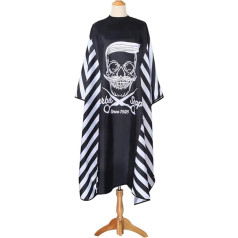 Striped Barber Cape, Hairdressing Apron, Hair Cutting Cape, Hairdressing Salon, Barber, Fabric Cape Adults and Children, black