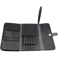FOVAOK Faltbare Tasche aus Kunstleder für Friseurschere, Einfarbig, 1 pieza