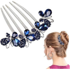 PALAY® Haarkamm Clip für Frauen Schmetterling Strass Legierung Haar Seite Kämme Klaue Slide Kamm Haarnadel Dekorative Braut Haarschmuck Dutt Clips für Damen